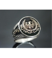  Roman Eagle Fasces Mens ring sterling silver 925